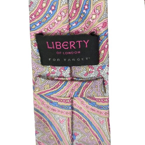 LIBERTY OF‎ LONDON X TARGET Silk Paisley Approx 58" Pink Floral Career Business - Picture 2 of 7